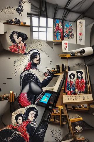 At the studio