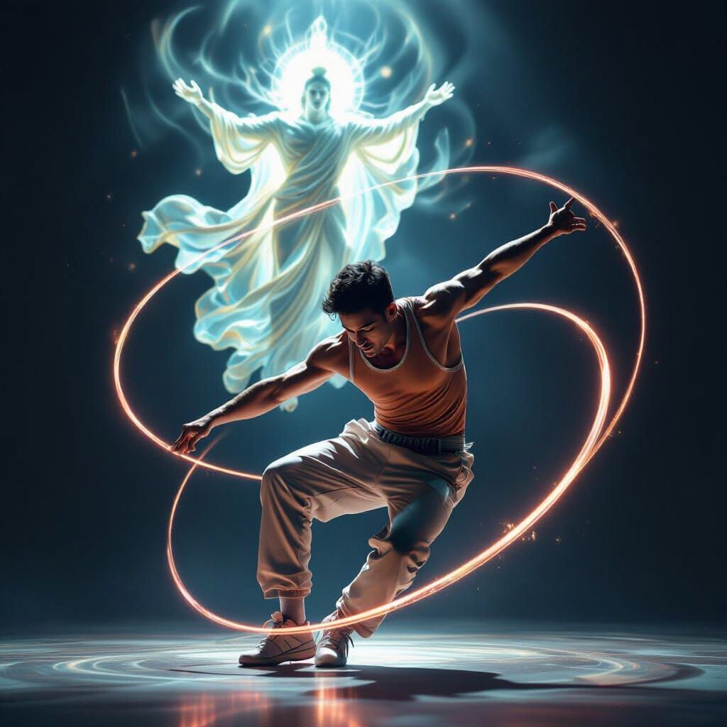 Yo-Yo Champion Under Ethereal Divine Light