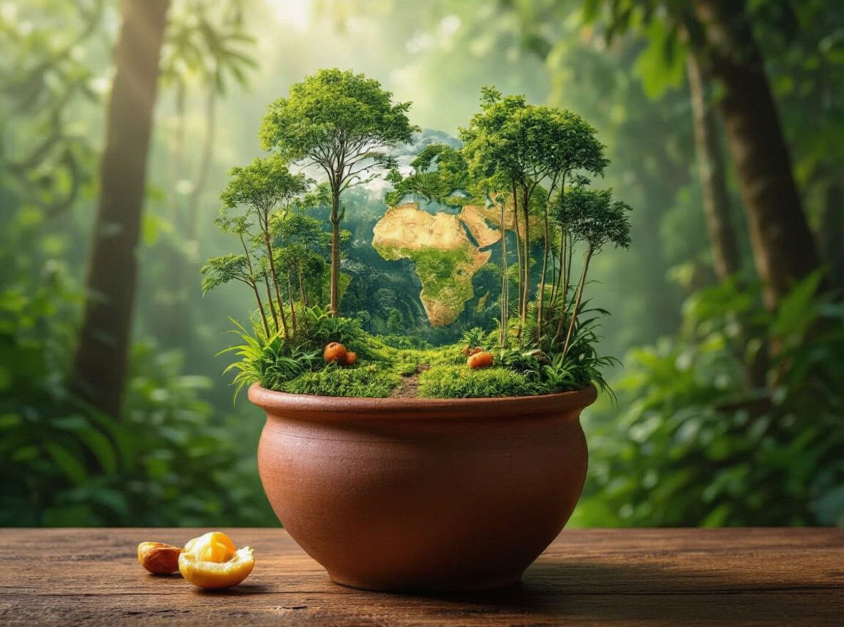 Miniature Forest Ecosystem in a Pot