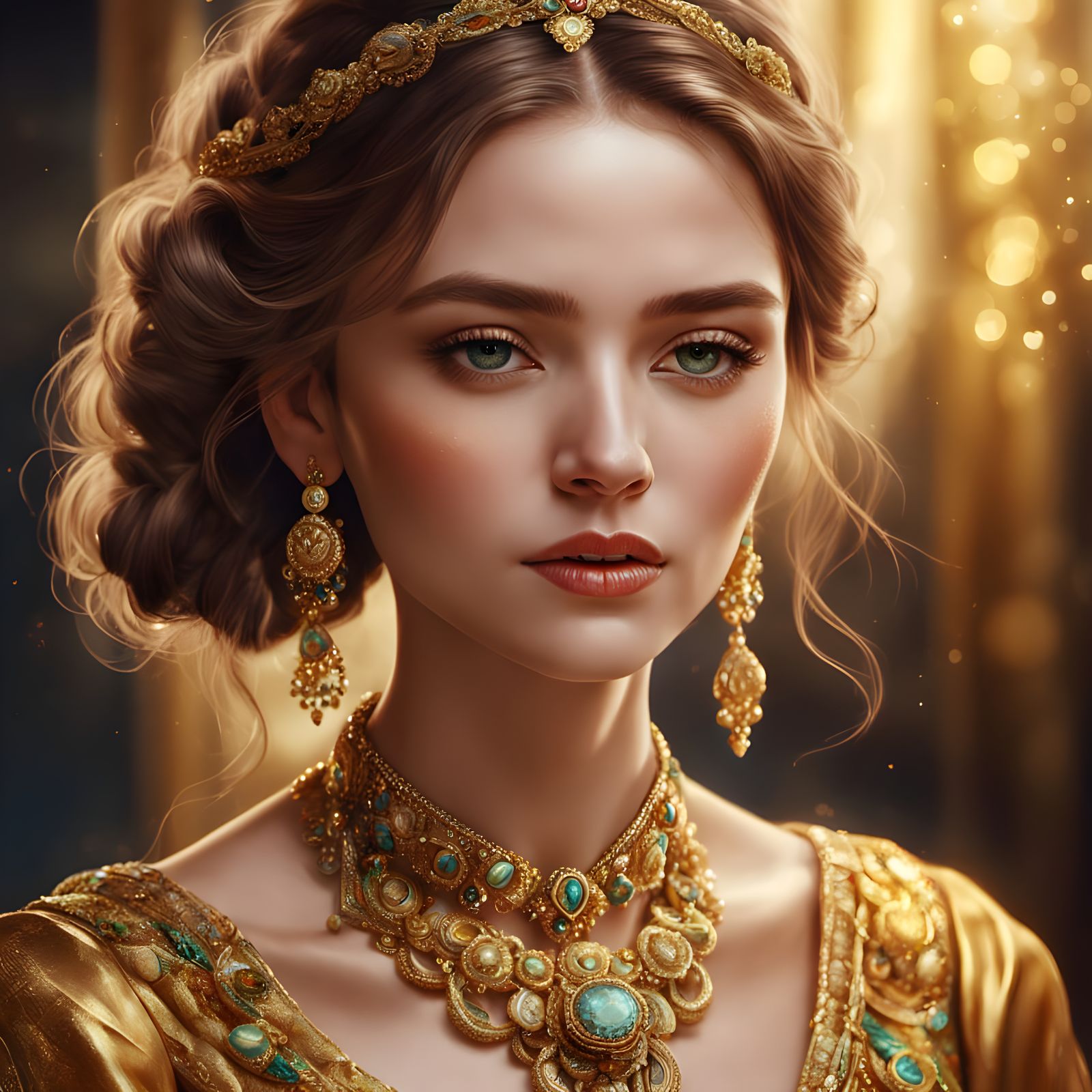 Hyper-Realistic 3D Portrait of a Woman in Oils