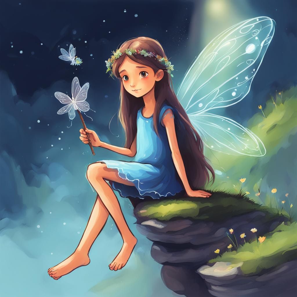 Small Fairy with Long Hair