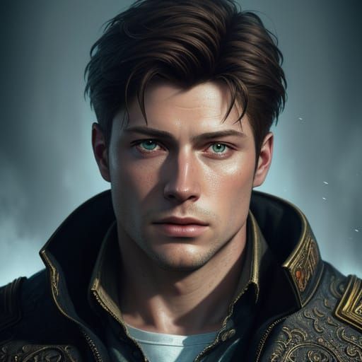 Young God Portrait in Rutkowski Style, 8k