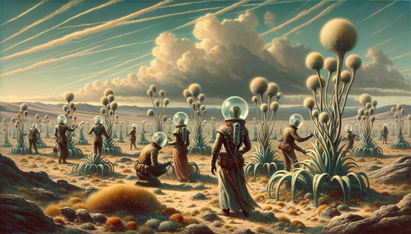 Ethereal Desert Tableland with Alien Flora, Rackham Style