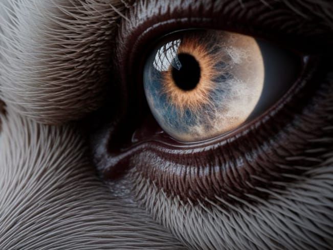 Werewolf Eye Reflecting Moon: Detailed Digital Masterpiece