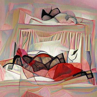 Abstract Woman in Lingerie Reclining
