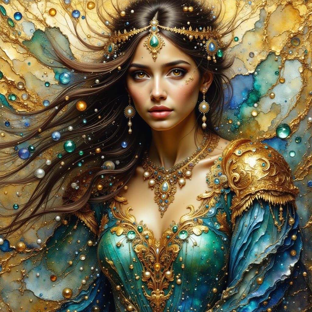 Ethereal Goddess in Ancient Greek Splendor