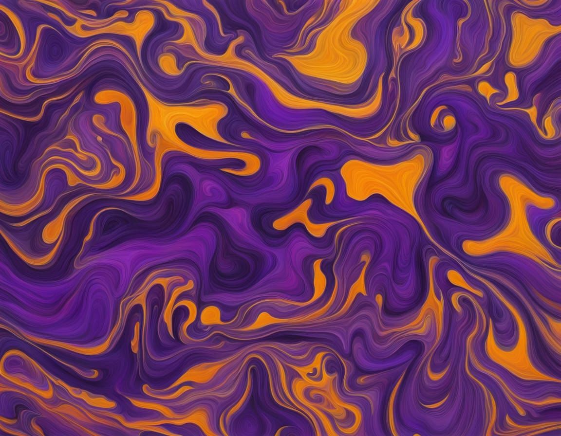 Frigid Purple Psychedelic Saffron Abstract Surrealism