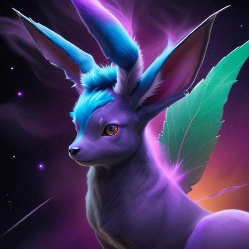 Eeveevolution in Space Nebula with Smoke and Weed