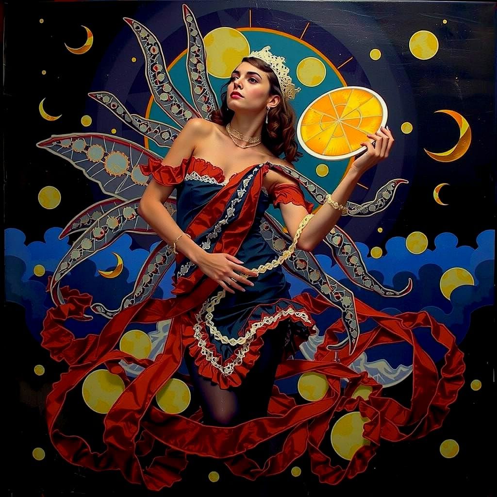 Avant Garde Dancer in Vintage Lace Costume