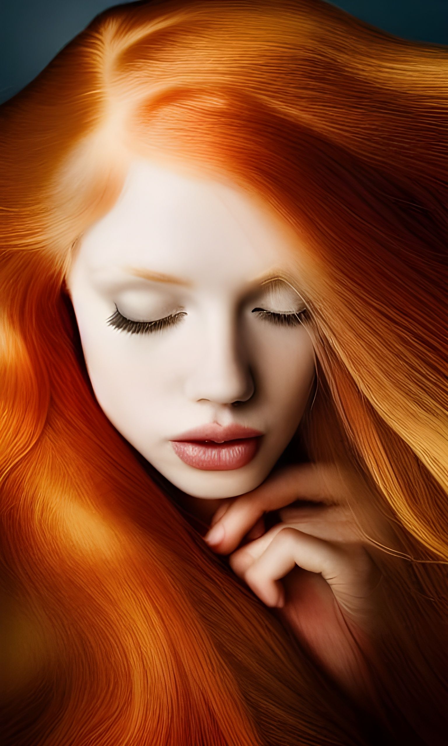 Stunning Strawberry Blonde in Film Noir Style