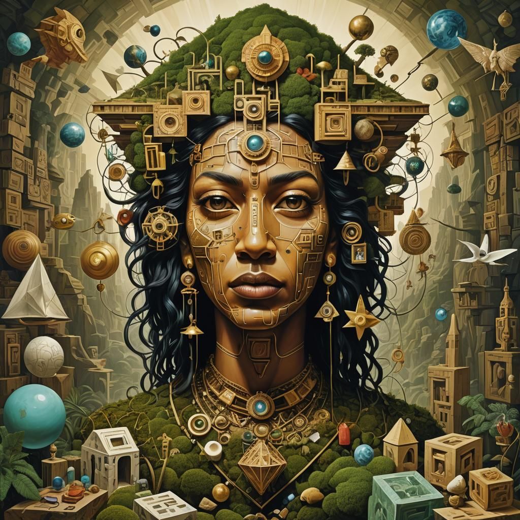 Aztec Surrealism: A Salvador Dali-Inspired Vision