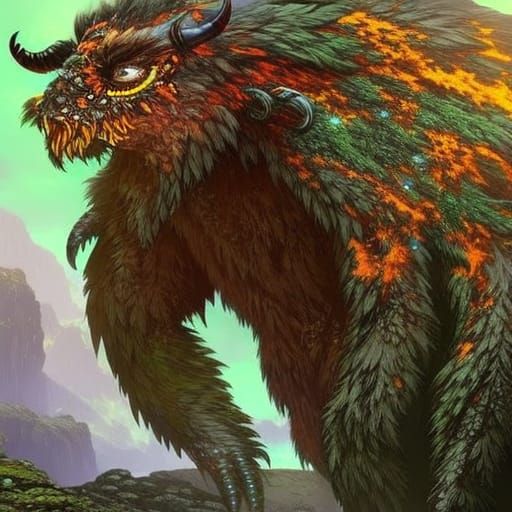 Hyperrealistic Cavern Monster Concept Art