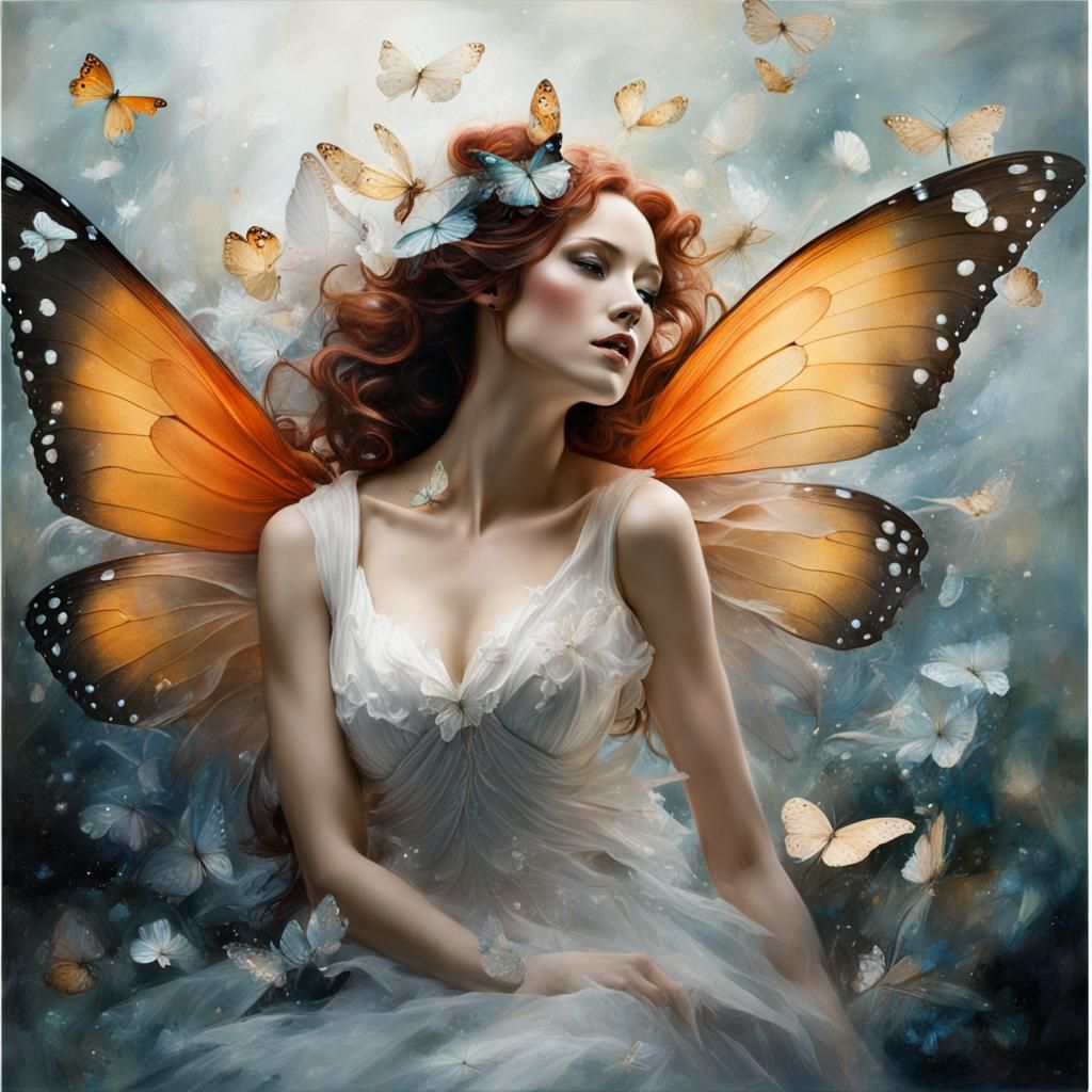 Ethereal Fairy with Delicate Butterfly Wings