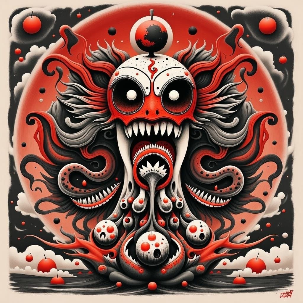 Roaring Chinese Dragon in Fantastical Style