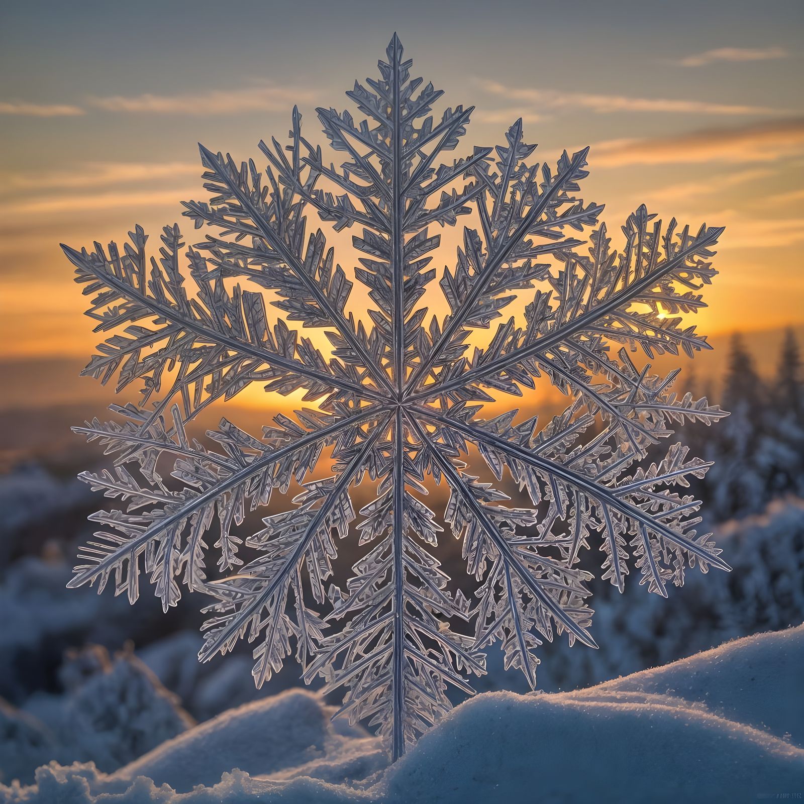 Crystal Sunrise in Canadian Wilderness