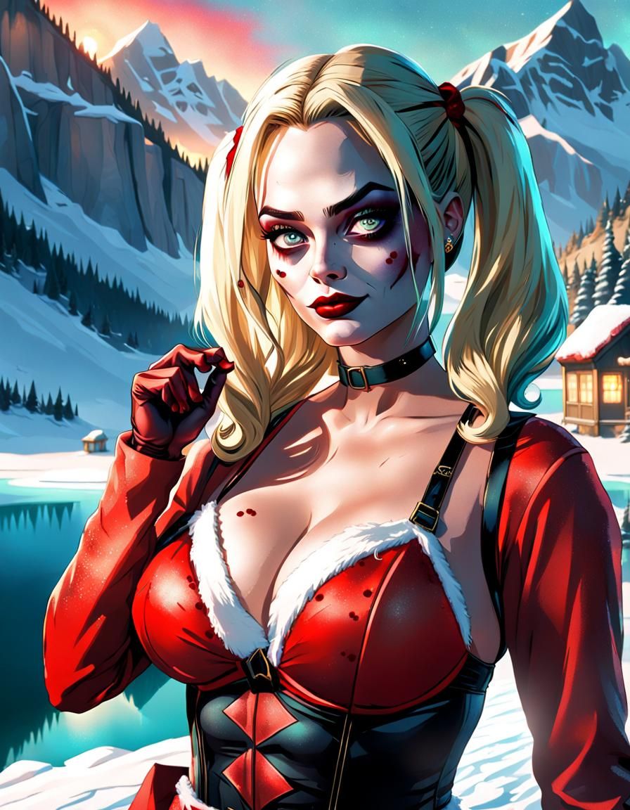 Harley Quinn as mrs. santa claus