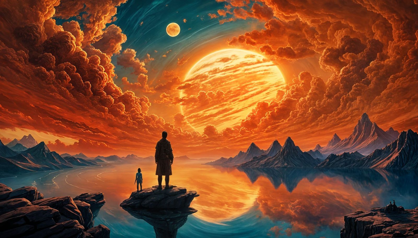 Twin Suns Sunset on Oceania