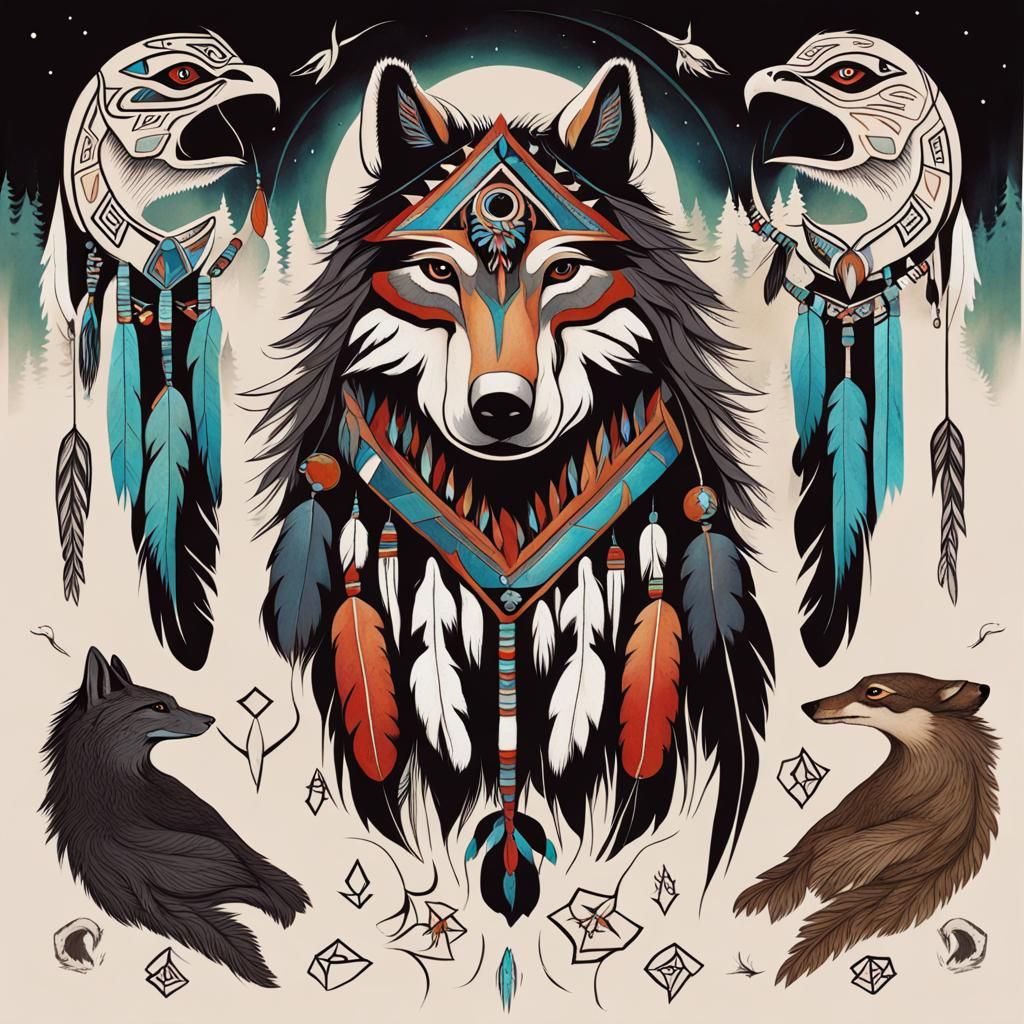Native American Animal Spirits Art