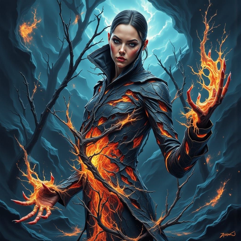 Abstract Neural Network Superhero AI Art