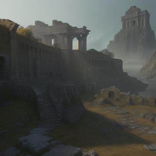 Roman Guards on the Limes Wall in Ancient Landscape