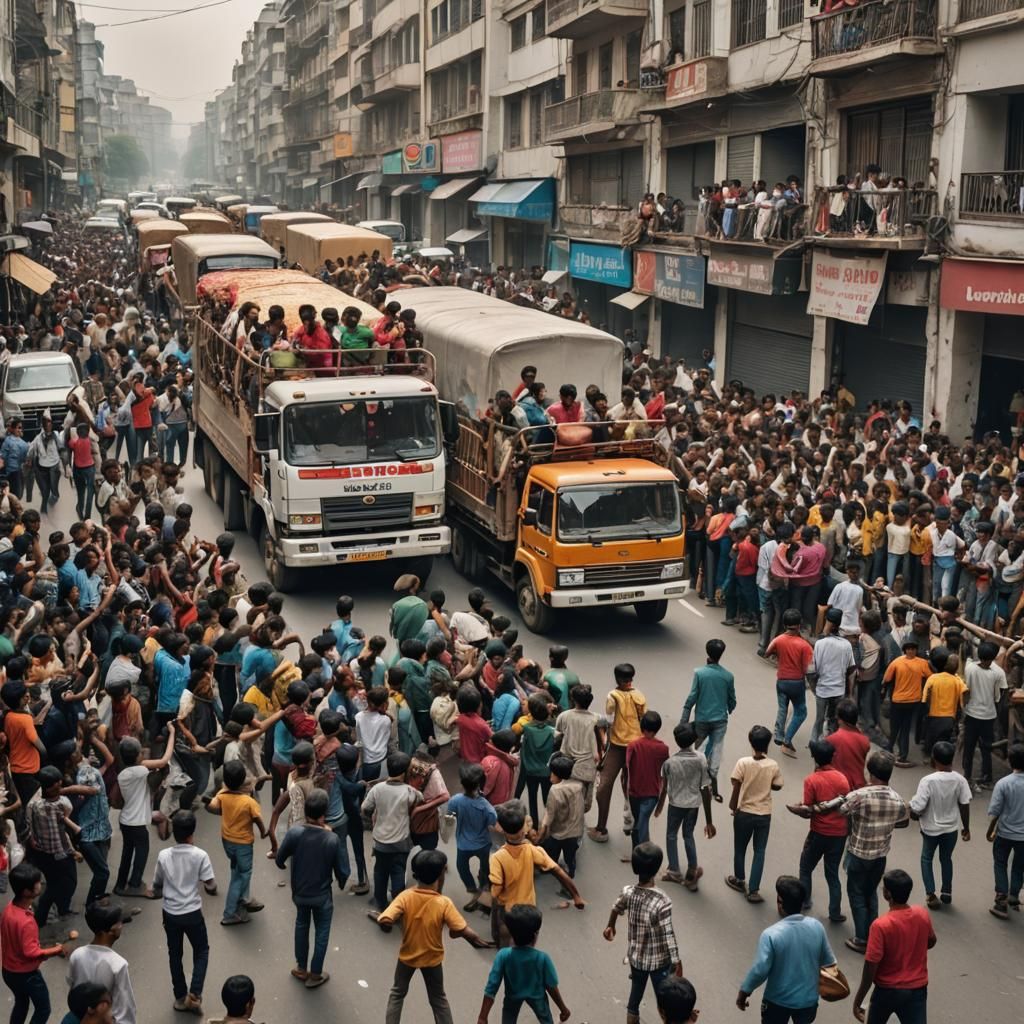Energetic Street Musicians Liven Up City Traffic