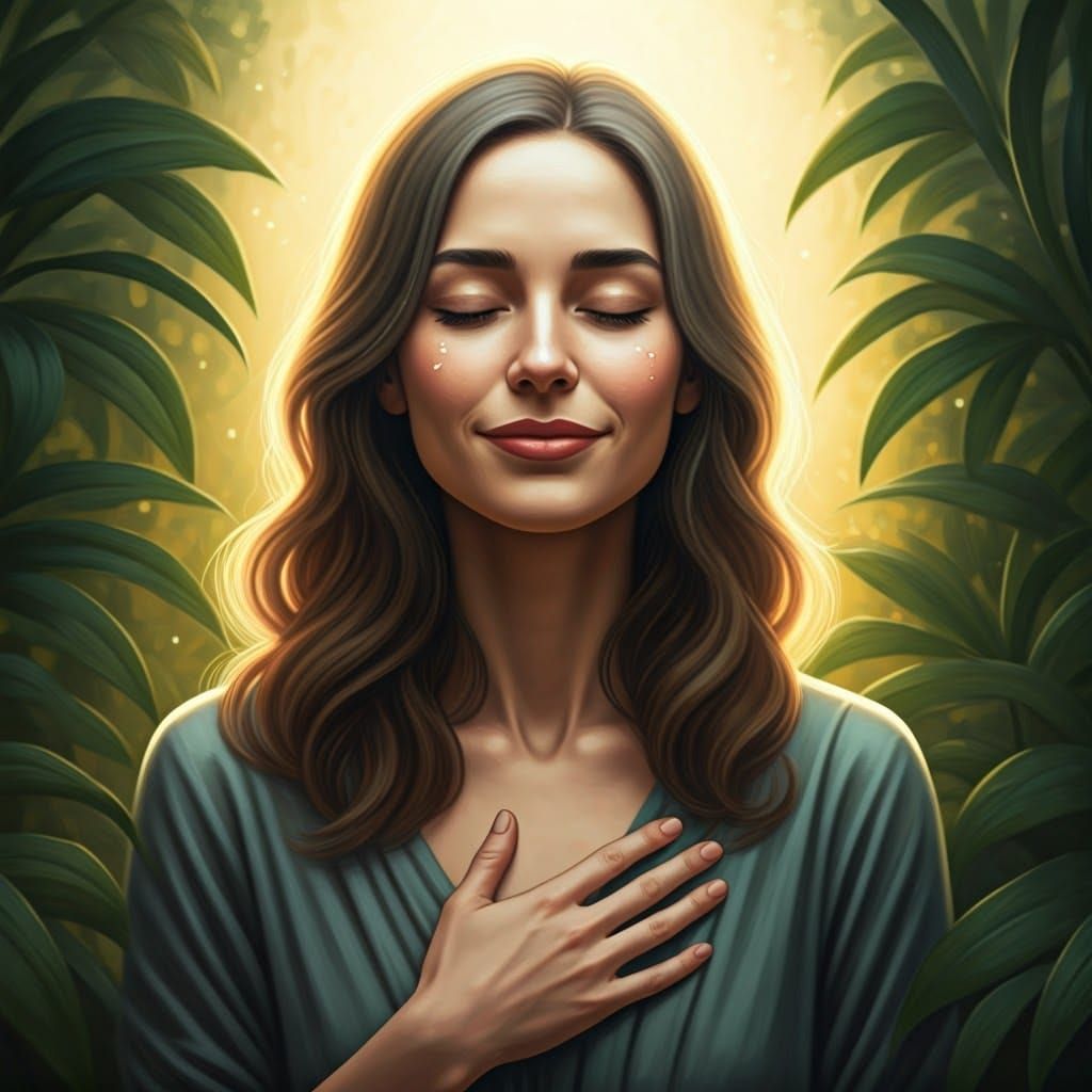 Serene Woman Embracing Nature's Tranquility