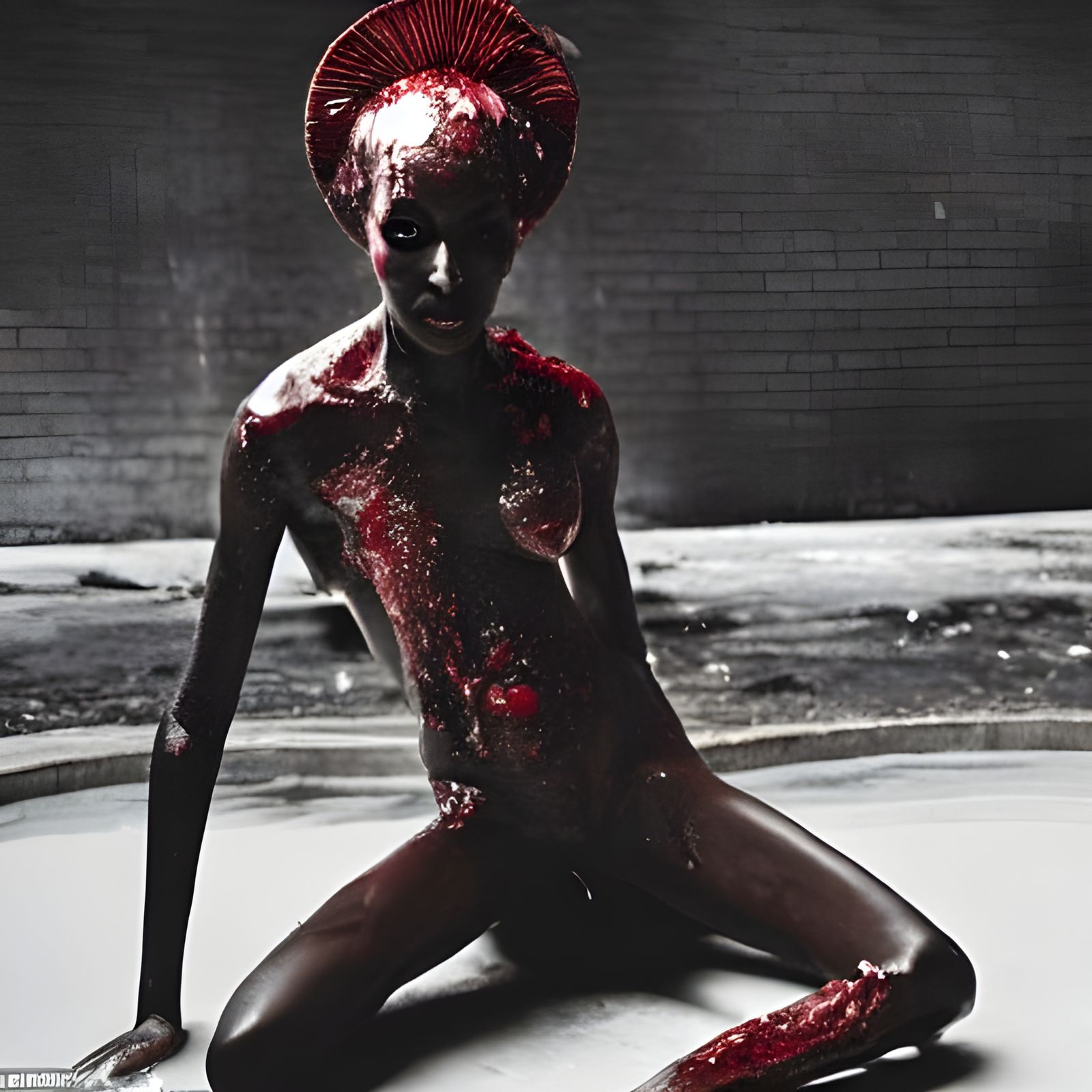 Naomi Campbell as a Succubus in Steven Klein Style
