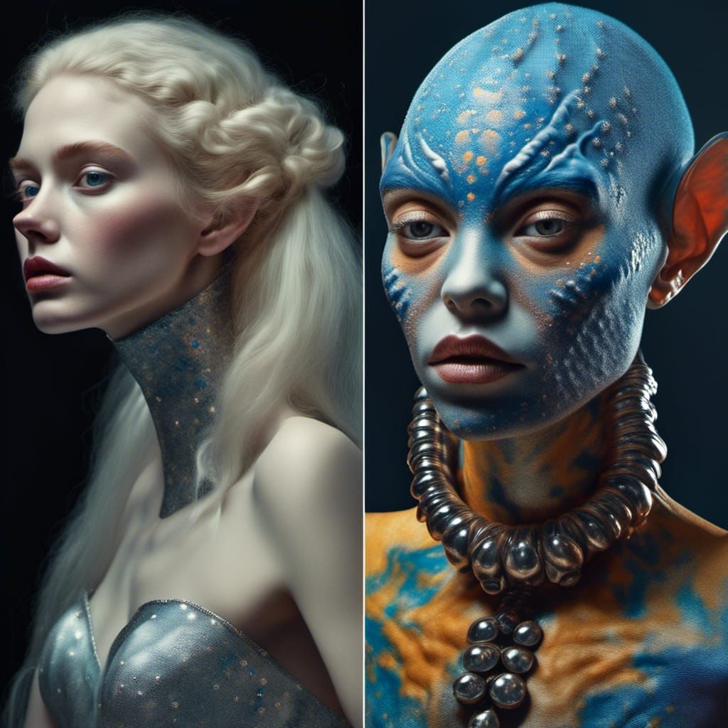 Art History Characters' Bizarre Party in Hyperrealism