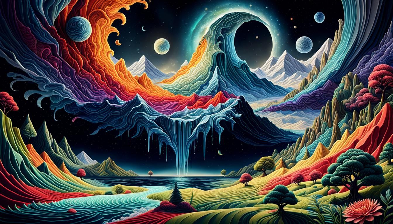 Creation Unfolds in Whirling Vortical Dreamscape