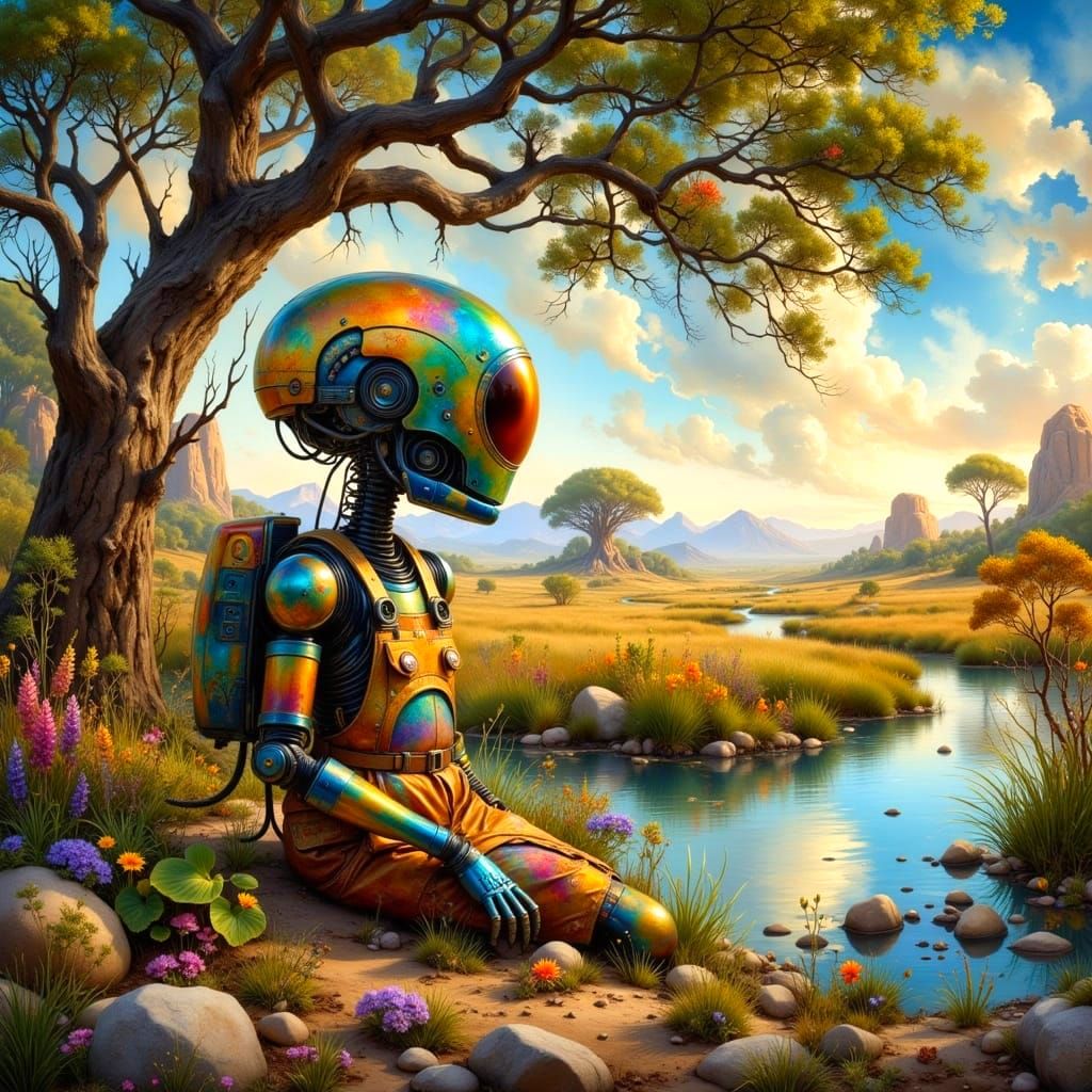 Android by Billabong in Whimsical Digital Art Style
