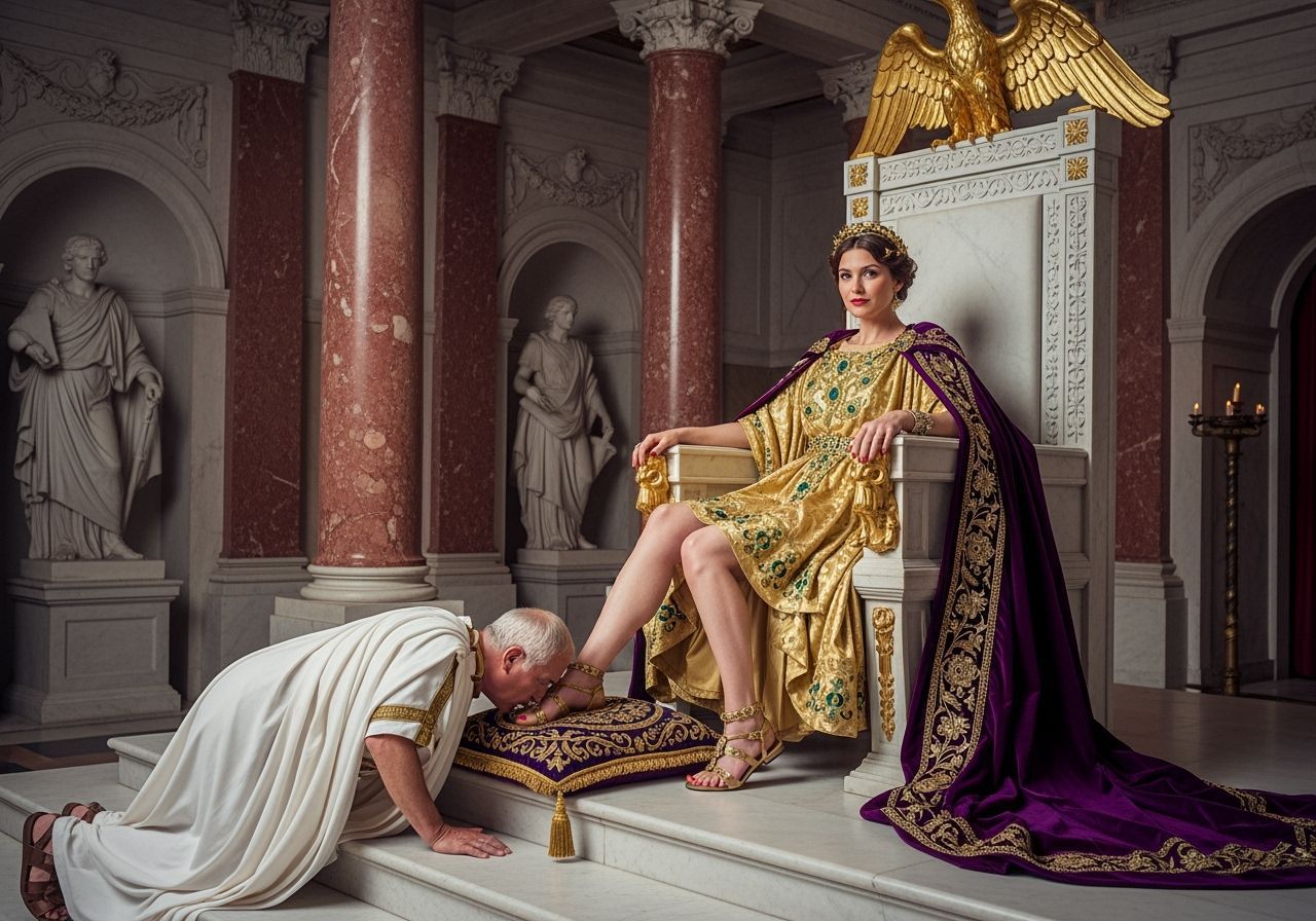 Empress Messalina on Her Throne