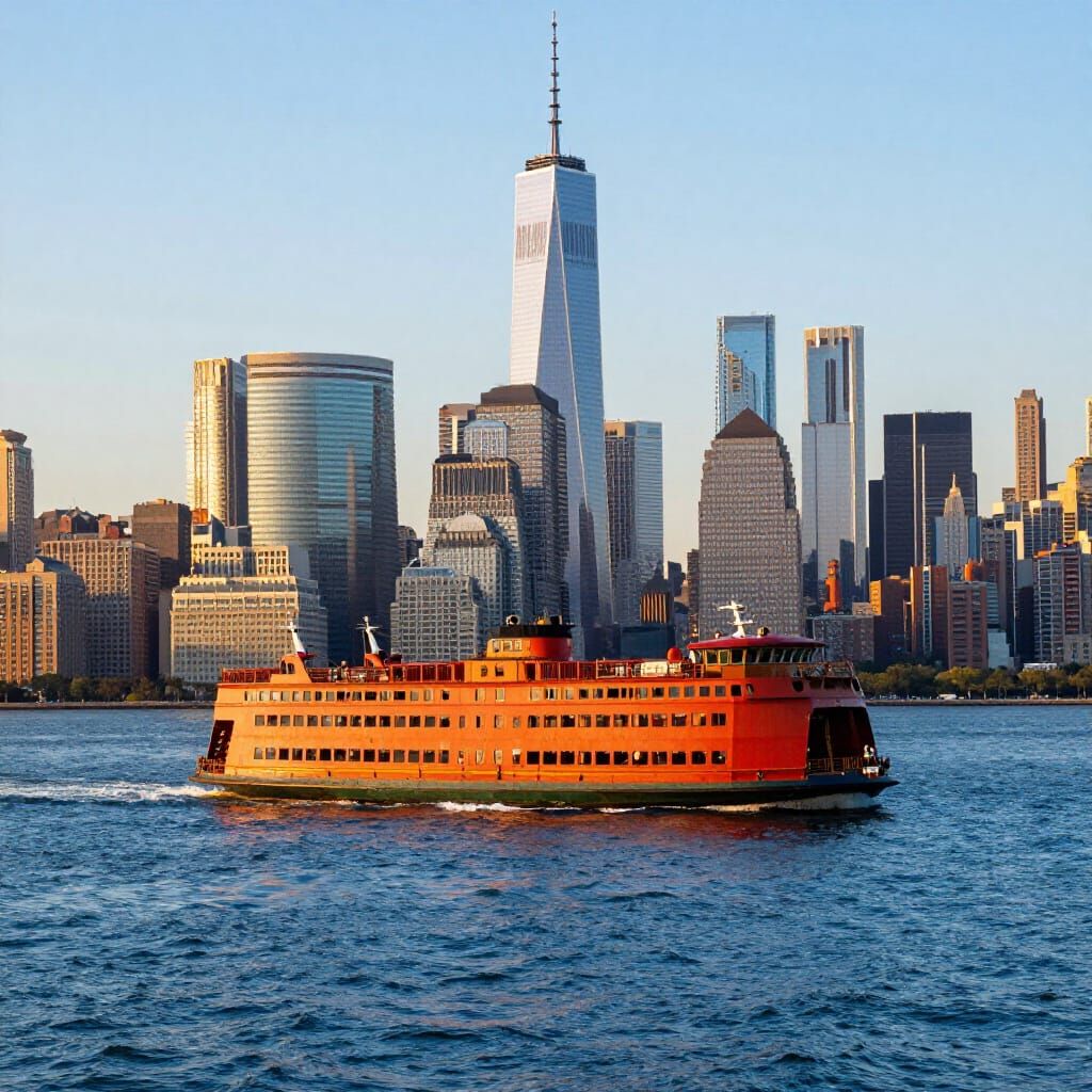 Staten Island Ferry Sails NYC Harbor