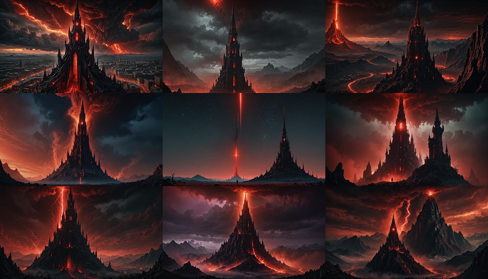 Epic Dark Trap Album Cover with Mysterious Red Spire
