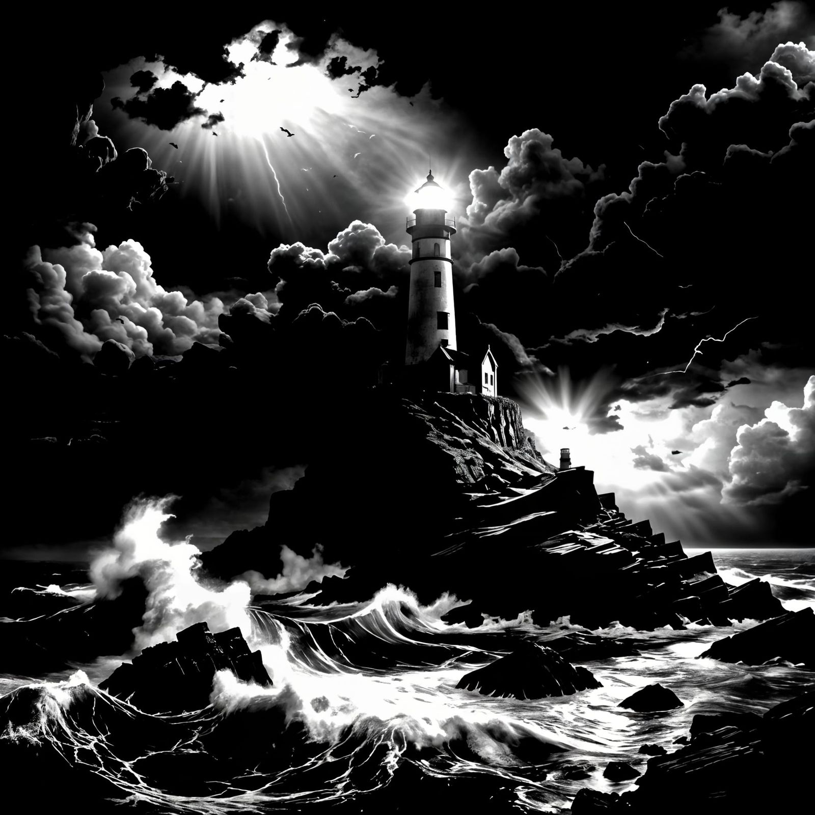 Monochromatic Lighthouse in Cosmic Storm