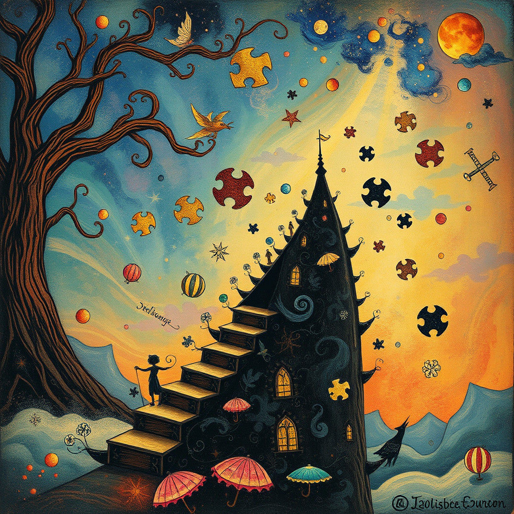 Dreamlike Doodle World of Whimsy and Wonder