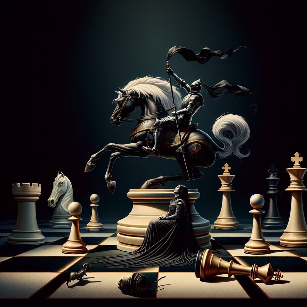 Fantasy Chess Game in Magic Realism Style