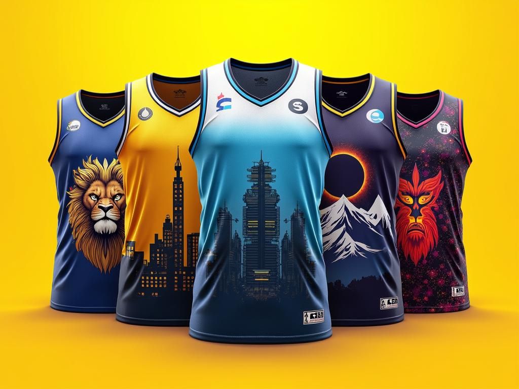 Vibrant Basketball Jersey Designs in Striking Colors