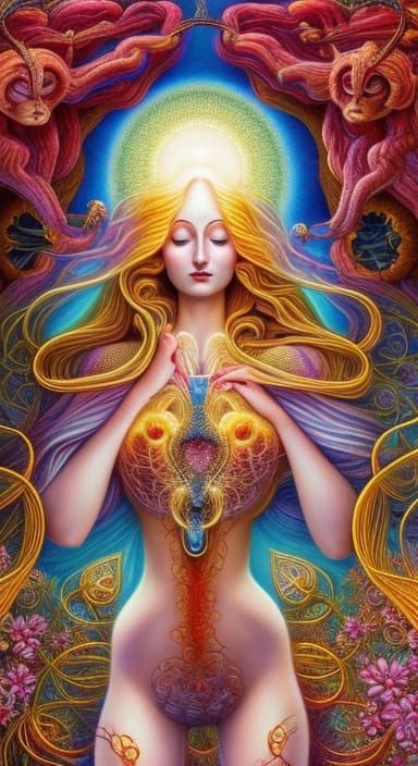 Dynamic Transformation Art in Rich Colors