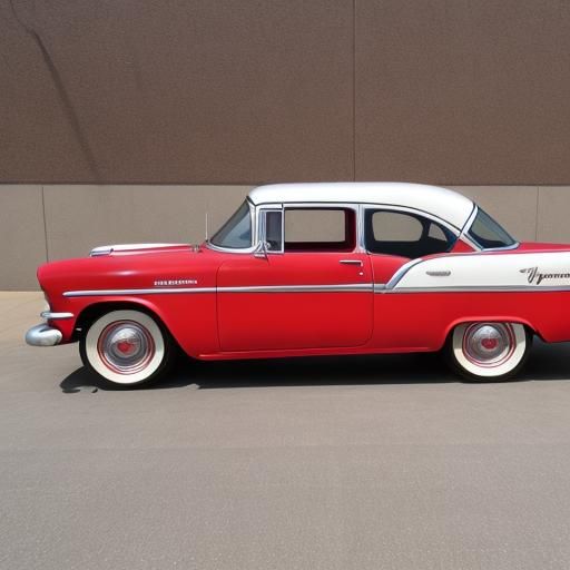 1956 Plymouth: Red and White Classic Car