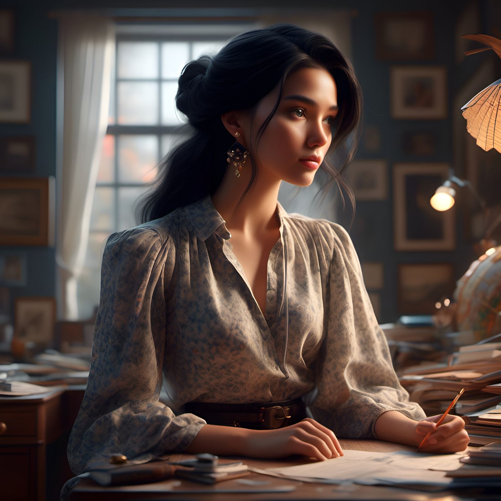 Gorgeous Woman Portrait in Hyperrealistic Style