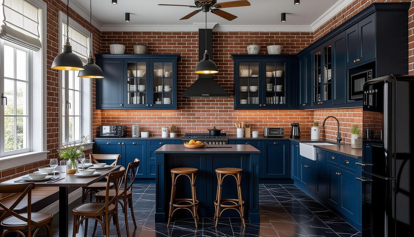 Victorian Kitchen with Modern Appliances