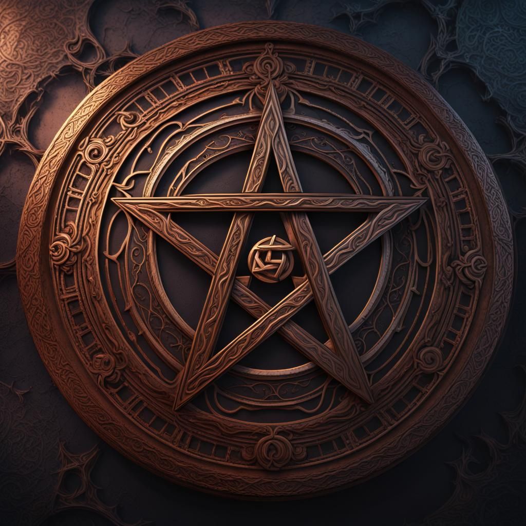 Pentacle and Cho Ku Rei Symbol Art