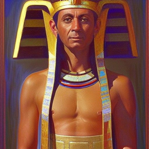 Amun Priest in Oil Painting Style