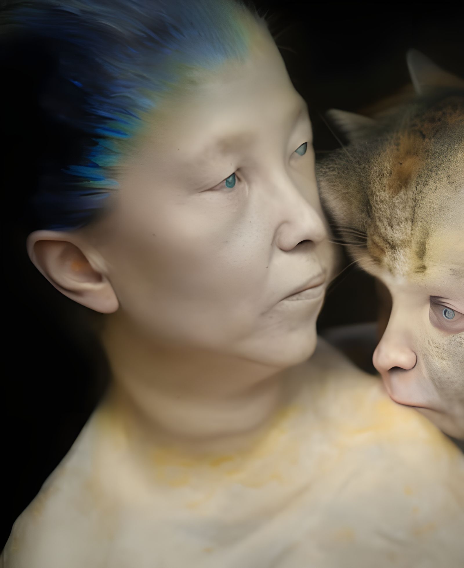 Cats on Antique Furniture in Dreamlike Surreal Style