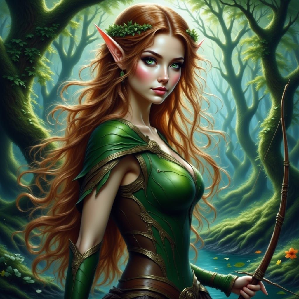 Elven Ranger: Lithe Huntress of the Forest