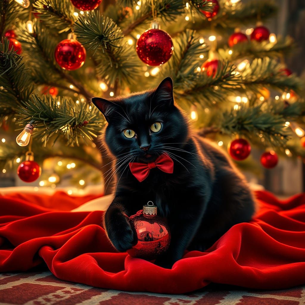 Regal Feline Christmas Wonder