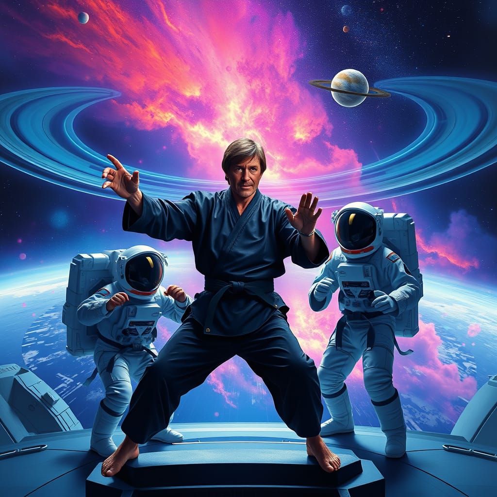 Chuck Norris Teaches Karate to Astronauts in Space