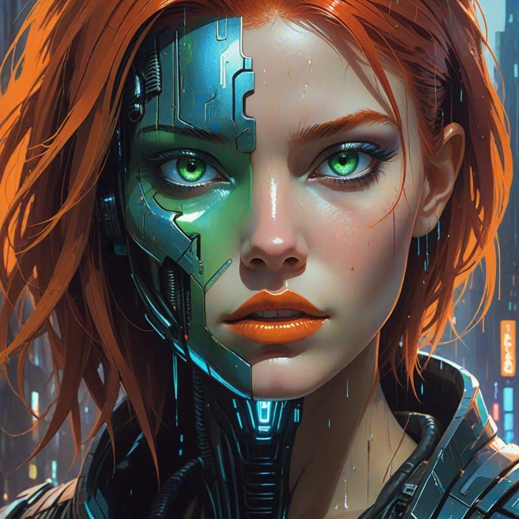 Surreal Cyberpunk Goddess in Blade Runner 2049 Universe