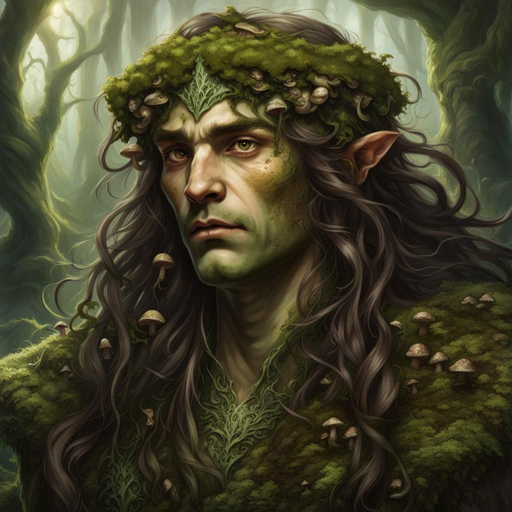 Moss-Covered Elf: An Unkempt Fantasy Character
