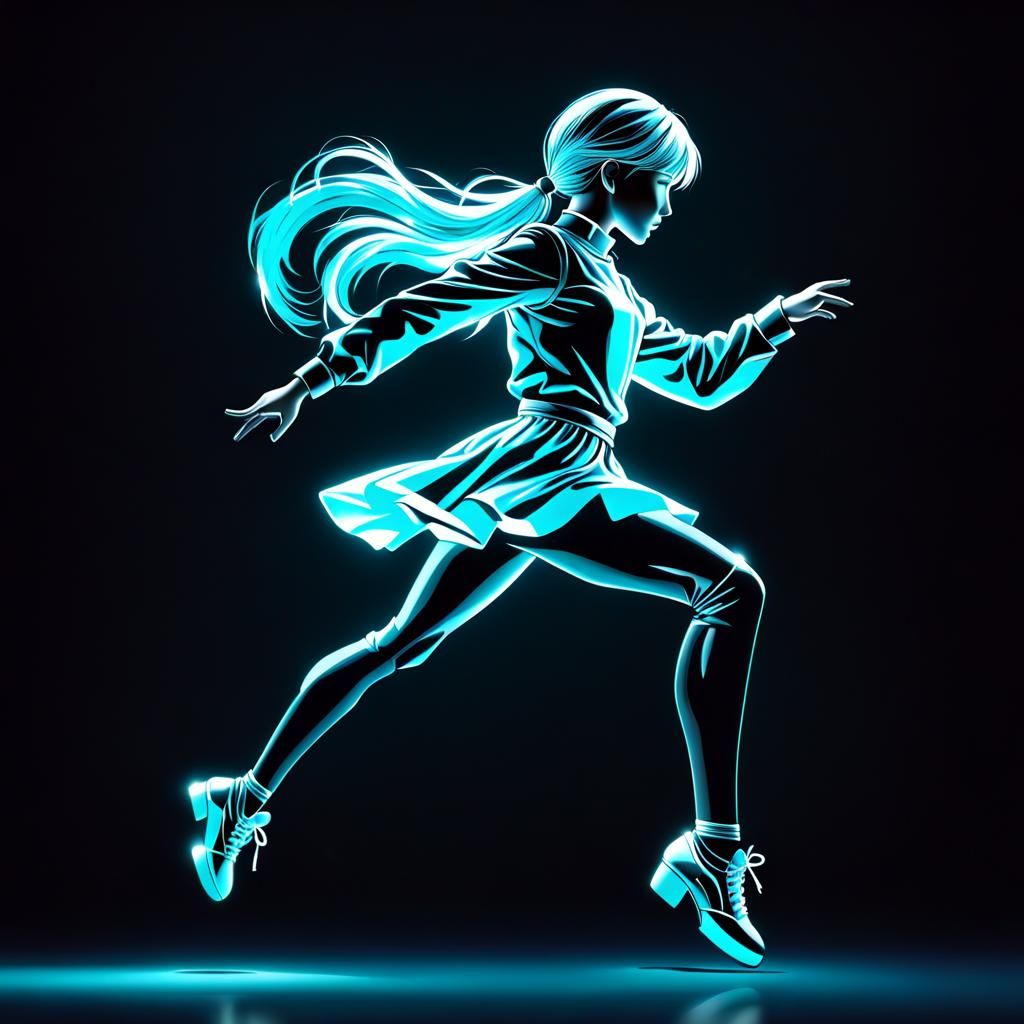 Smokey Silhouette in Iridescent Celestial Dreamscape